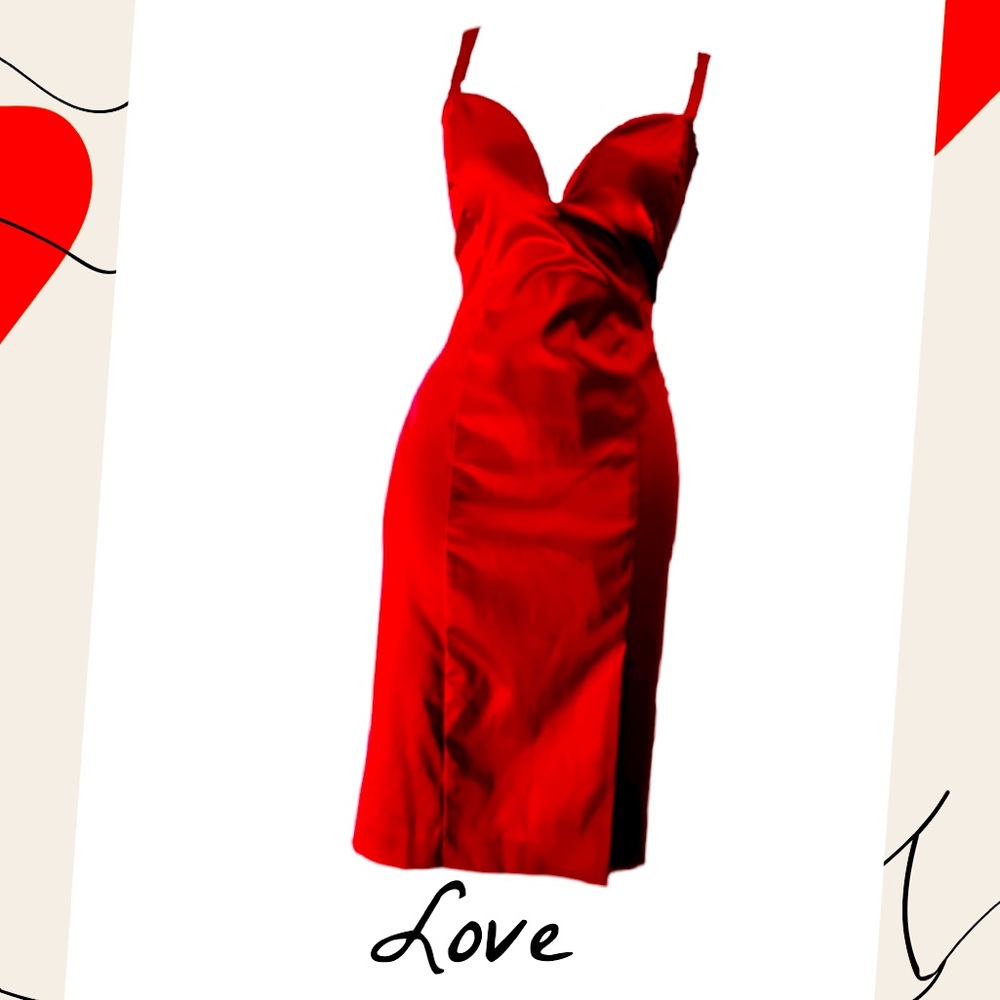 Sultry Sophistication | Bebe Satin Red Dress (6)
